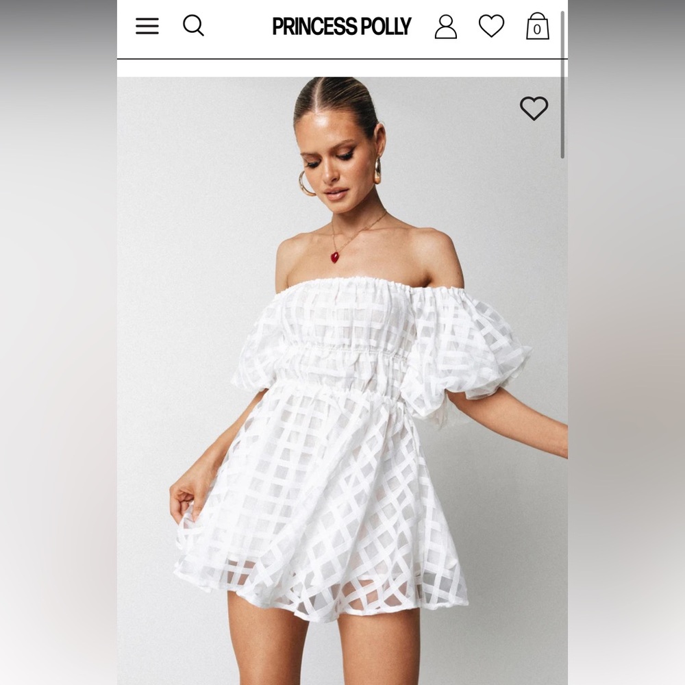 Princess Polly Pascali Mini Dress White / Graduation / Bride / wedding / summer